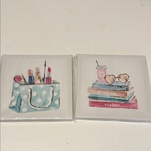 Set of 2 Fashion & Lifestyle Mini Canvas Wall Art